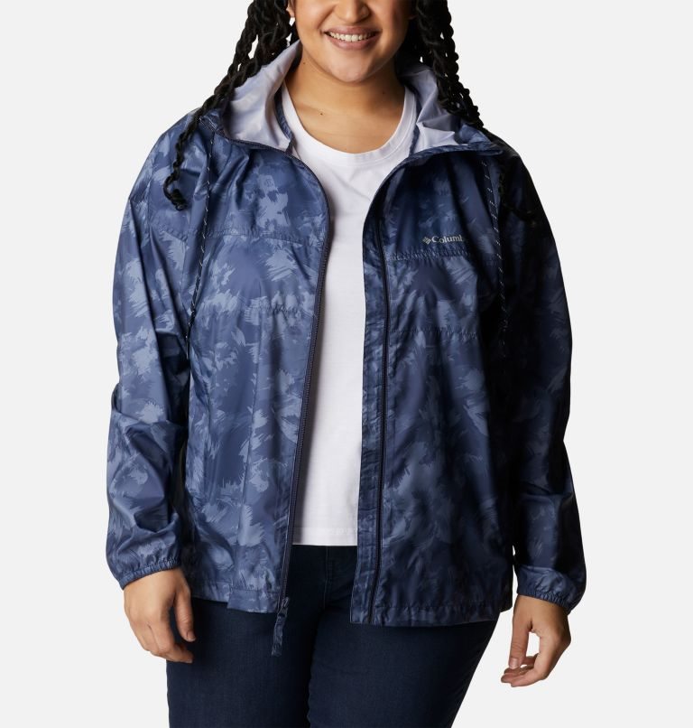 Jacheta Columbia Flash Challenger Novelty Windbreaker Dama Bleumarin | Plus Size PBAM1S078